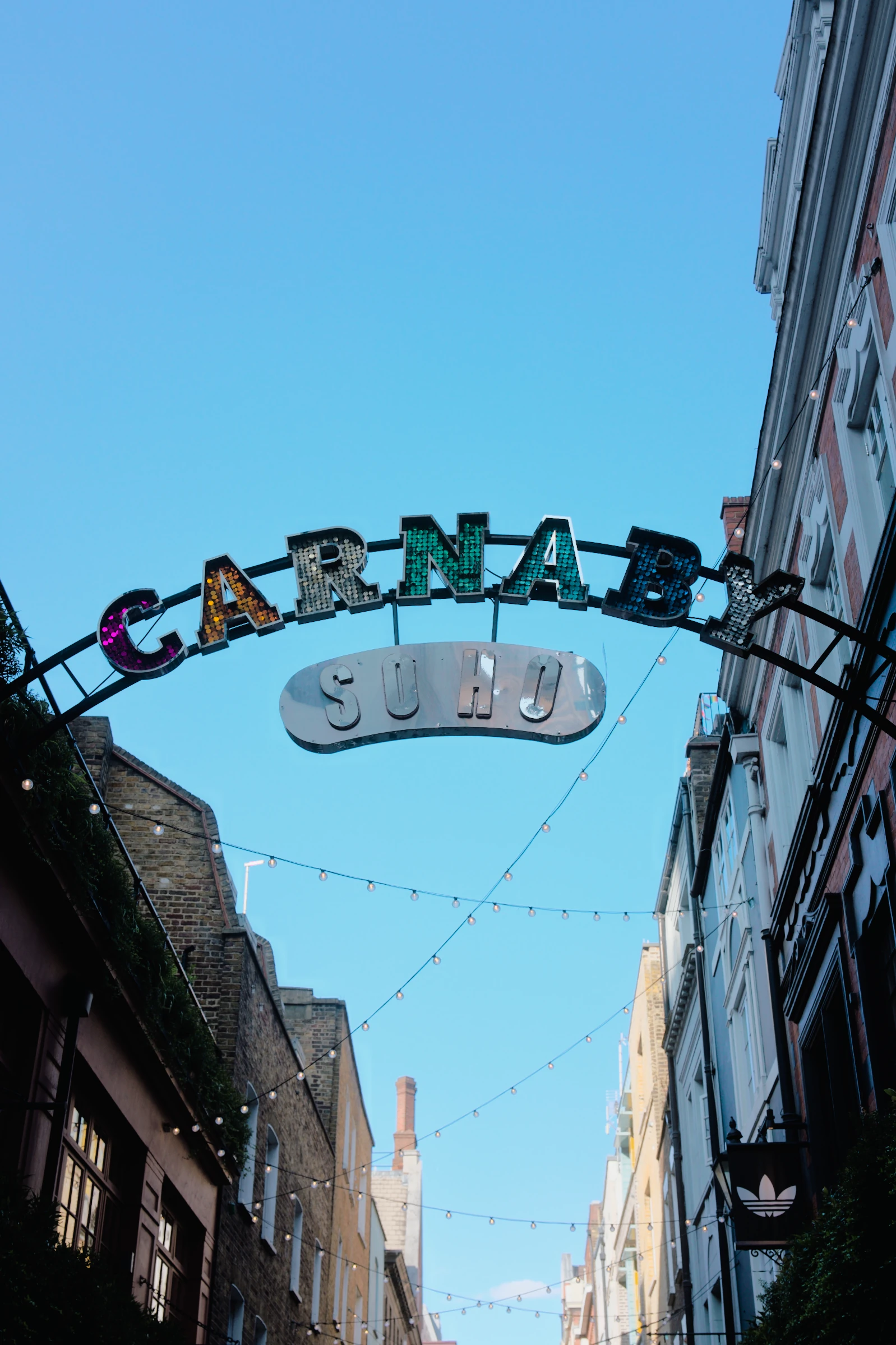 Carnaby Street sign against the sky
